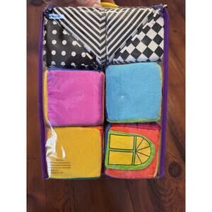 Baby IQ Soft Interactive Knock Knock Blocks (16) Educational Sensory Toy NEW